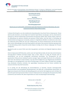 Bewertung von Funktionalität und Sicherheit gegenüber Patienten in klinischer Behandlung, die unter exzessivem Schwitzen (Hyperhidrose) leiden